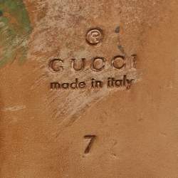 Gucci Brown Leather Jordaan Loafers Size 41