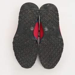 Gucci Multicolor Canvas and Suede Low Top Sneakers Size 41