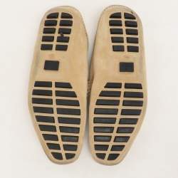 Gucci Yellow Suede Horsebit Slip On Loafers Size 42.5