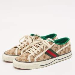 Gucci Beige/Brown GG Canvas Tennis 1977 Sneakers Size 41