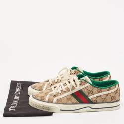 Gucci Beige/Brown GG Canvas Tennis 1977 Sneakers Size 41