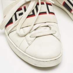 Gucci White Leather Logo Band Ace Sneakers Size 39