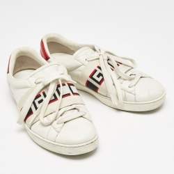 Gucci White Leather Logo Band Ace Sneakers Size 39