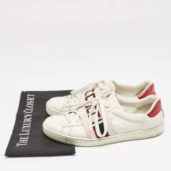Gucci White Leather Logo Band Ace Sneakers Size 39