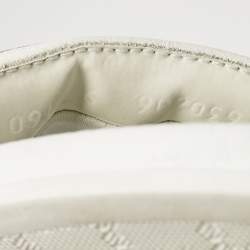 Gucci White Leather Original Flat Slides Size 43