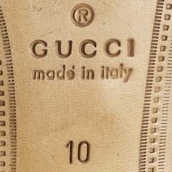 Pre Owned Gucci Black Leather Horsebit Foldable Loafers Size 44