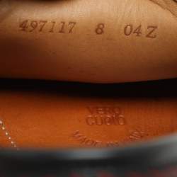 Pre Owned Gucci Black Leather Bee Loafers Size 42