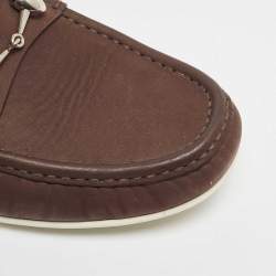 Gucci Brown Nubuck Leather Horsebit Loafers Size 43