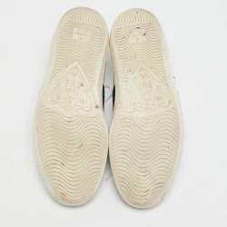 Gucci White Leather Ace Snake Low Top Sneakers Size 40.5