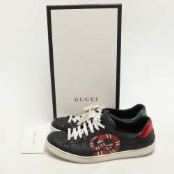 Gucci Multicolor Leather Kingsnake Ace Sneakers Size 42