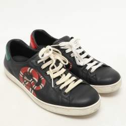 Gucci Multicolor Leather Kingsnake Ace Sneakers Size 42