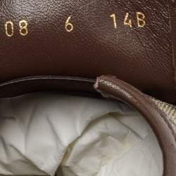 Gucci Beige/Brown GG Supreme Canvas and Leather Horsebit Loafers Size 40