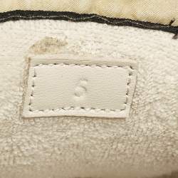 Pre Owned Gucci Beige/Green GG Canvas And Nubuck Leather Screener Low Top Sneakers Size 39