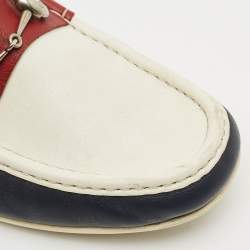 Gucci Multicolor Leather Horsebit Slip On Loafers Size 45
