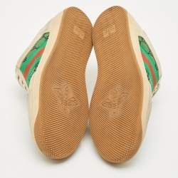 Gucci Multicolor GG Canvas and Nubuck Leather Screener Sneakers Size 41.5