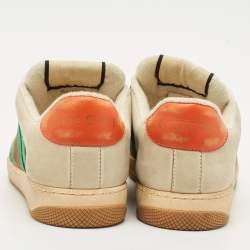 Gucci Multicolor GG Canvas and Nubuck Leather Screener Sneakers Size 41.5