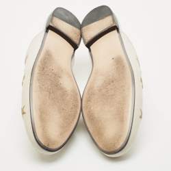Gucci Cream Leather Princetown Embellished Horsebit Flat Mules Size 41.5