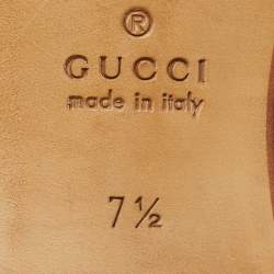 مملوكة مسبقًا Gucci Black Leather Web Stripe Horsebit Loafers Size 41.5