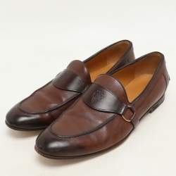 Gucci Brown Leather Hysteria Loafers Size 42