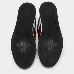 Gucci Black/White Perforated Leather Screener Sneakers Size 39.5