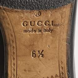 Gucci Black Embroidered Leather 1953 Horsebit Loafers Size 40.5
