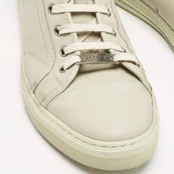 Gucci Grey Leather High Top Sneakers Size 43