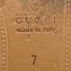 Gucci Brown/Beige GG Supreme Canvas Princetown Mules Size 41