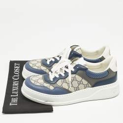 Gucci Multicolor Canvas and Leather Chunky B Low Top Sneakers Size 43