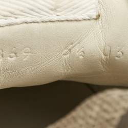 Gucci Beige Canvas Rhyton Low Top Sneakers Size 39.5