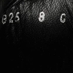 مملوكة مسبقًا Gucci Black Leather Web Detail High Top Sneakers Size 42