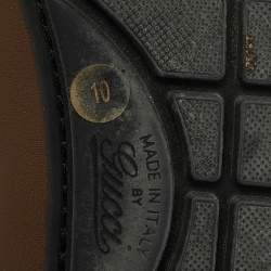 Gucci Beige Leather Slip On Penny Loafers Size 44