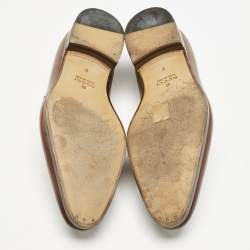 Gucci Brown Leather Horsebit Loafers Size 42