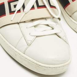 Gucci White Leather Ace Low Top Sneakers Size 43.5