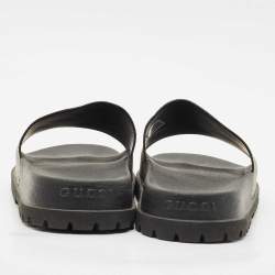 Gucci Beige GG Supreme Bee Pool Slides Size 43