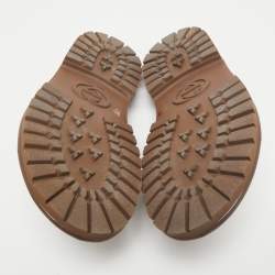 Gucci Beige/Brown GG Supreme Canvas and Leather Flat Mules Size 42.5