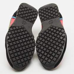 Gucci Multicolor Nylon and Suede Lace Up  Sneakers Size 42