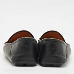 Gucci Black Leather Horsebit Foldable Loafers Size 44.5