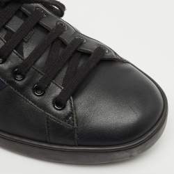 Gucci Black Leather Ace Lace Up Sneakers Size 45