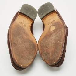 Gucci Brown Suede Horsebit Loafers Size 41.5