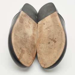 Gucci Black Leather Horsebit Princetown Flat Mules Size 39.5