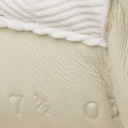 Pre Owned Gucci White Leather Rhyton Lace Up Sneakers Size 41.5