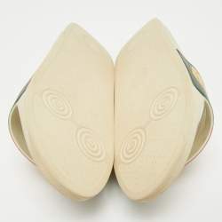 Gucci Cream Rubber Dapper Dan Pool Flat Slides Size 42