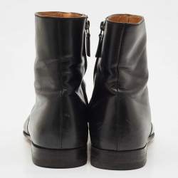 Gucci Black Leather Ankle Length Boots Size 43