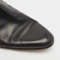 Gucci Black Leather Ankle Length Boots Size 43