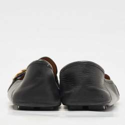 Gucci Brown Leather GG Web Penny Loafers Size 43.5