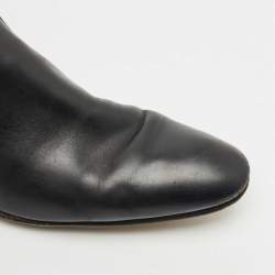 Gucci Black Brouge Leather Ankle Boots Size 43