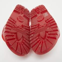 Gucci x Adidas Red Rubber Adilette Pool Slide Sandals Size 42