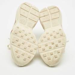 Gucci Cream Leather Rhyton Sneakers Size 41.5