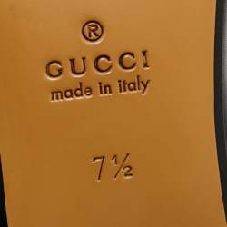 Pre Owned Gucci Black Leather Jordaan Slip On Loafers Size 41.5