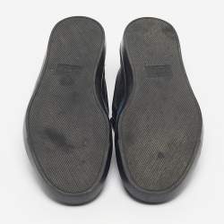 Pre Owned Gucci Black/Blue  Python And Leather Slip On Sneakers Size 42.5